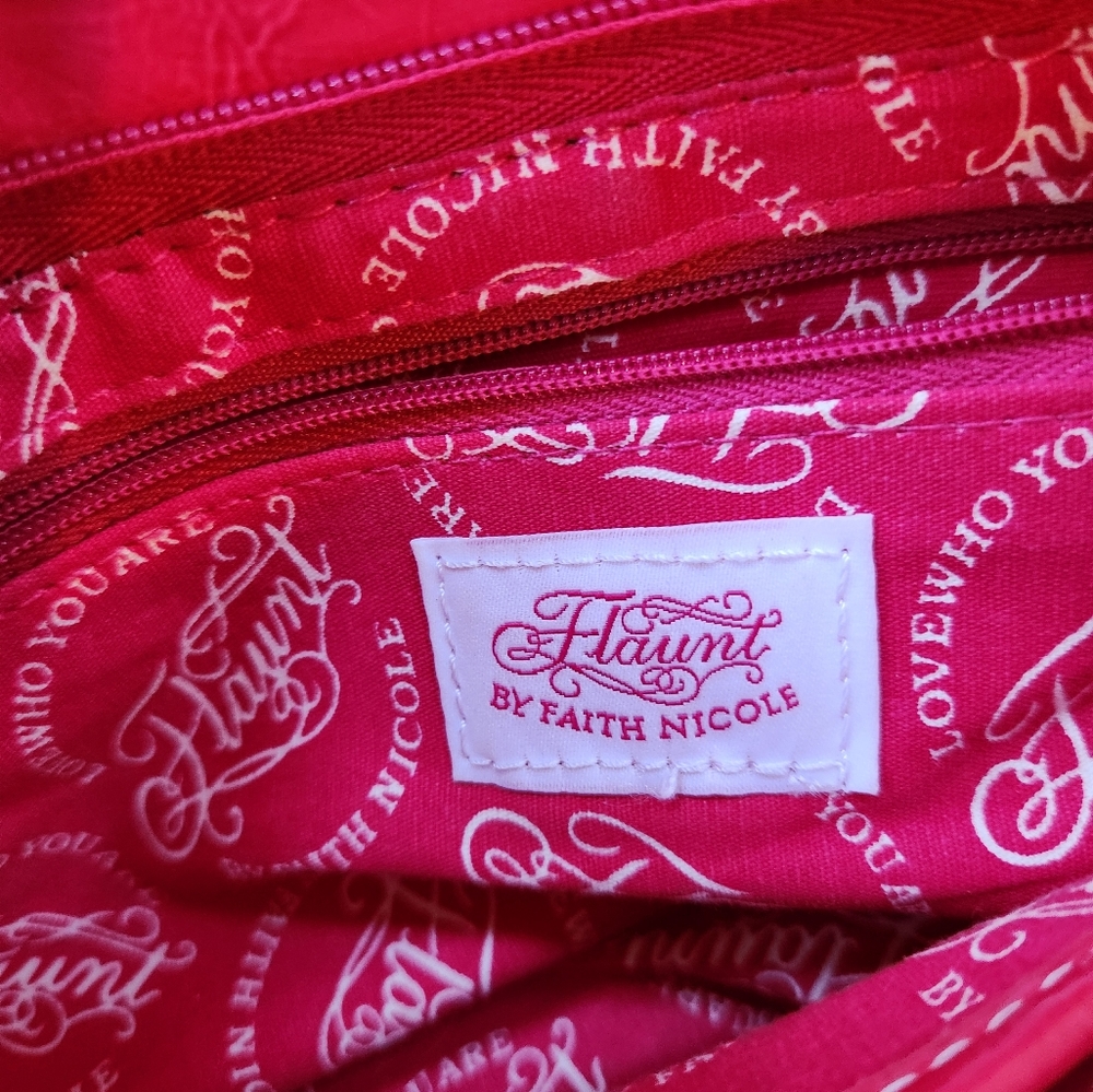 FLAUNT By Faith Nicole Pink Fuchsia PURSE Bag - Picture 8 of 14